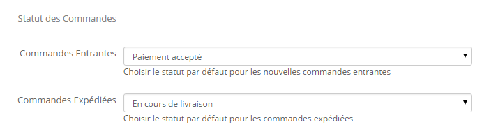 statuts de commandes